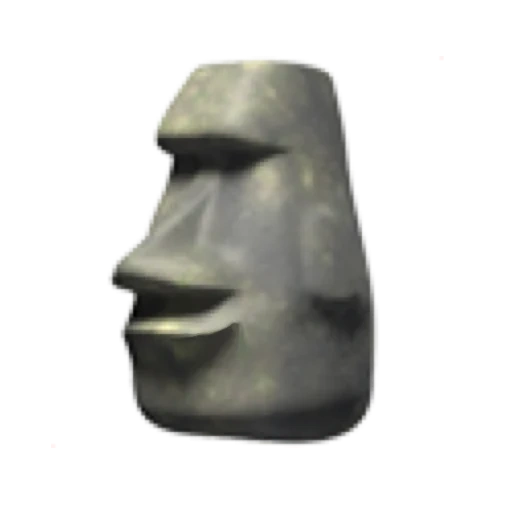 interrompere, moai emoji, faccia mem face, l'emoji è una faccia in pietra