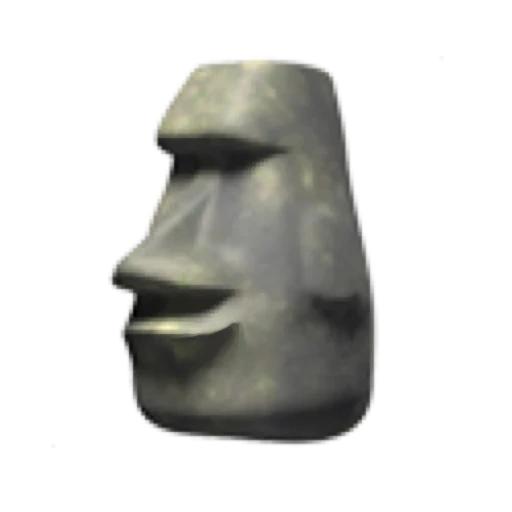 mengganggu, moai emoji, wajah mem face, emoji adalah wajah batu