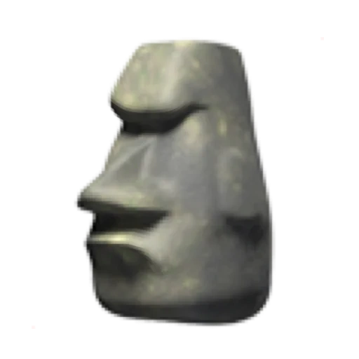 sprachroboter, the stone face, meme stone face, emoticon stone face, dampf im liftmund