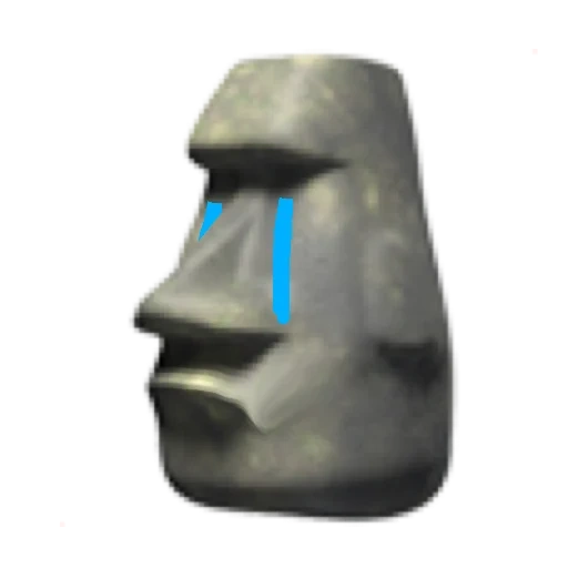 batu, batu merokok, moai stone emoji, moai stone emoji, wajah mem face