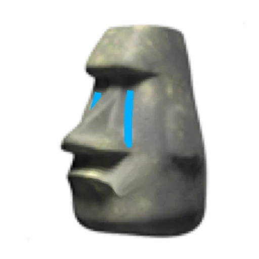 calcolo, pietra fumante, moai stone emoji, moai stone emoji, faccia mem face