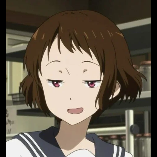 figura, hepu yuji, personagem de anime, spoilers hyouka, animação smug face