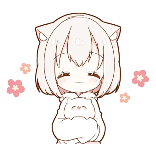 médecine interne, chibi uchiko, mini uchiko, médecine endormie, anime mini neko