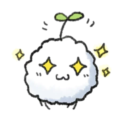 attelle, mignon mouton, un joli motif, nuages de dessins animés, jolies illustrations