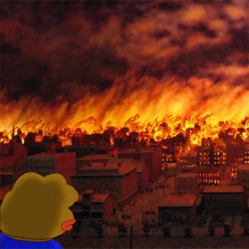 пепе, pepe the frog, пожарные чикаго, великий чикагский пожар, лесной пожар чикаго 1871