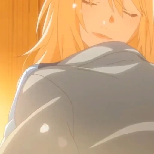 animación, sonrisa de animación, chica de animación, papel de animación, animación rubia