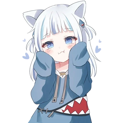 anime neko, anime mignon, personnages d'anime, golfur hololif, bande dessinée mignonne