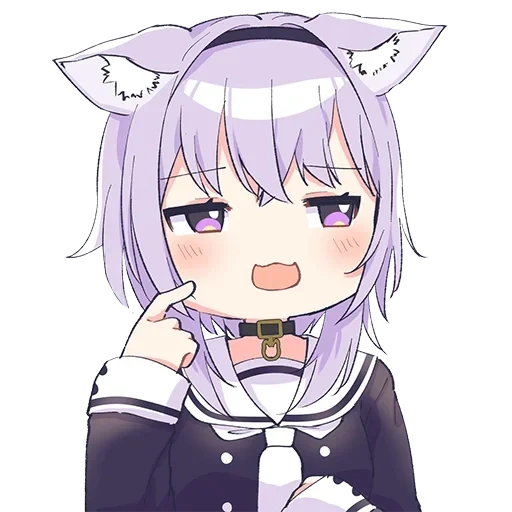 anime neko, anime cute, okayu hololive, anime charaktere