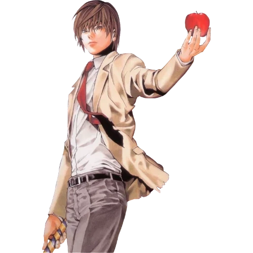 yagami light, death note, kira death note, light notebook of death art, notebook leggero kira icona