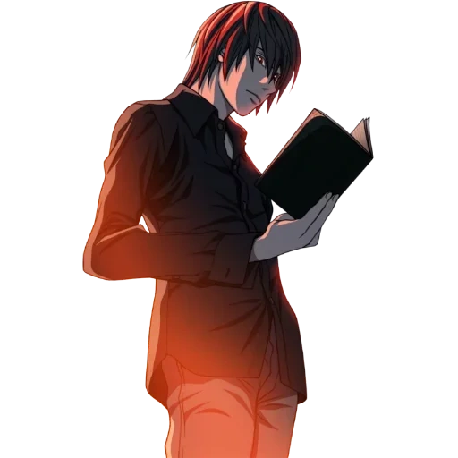 leicht yagami, die form der stimme, todesmeldung, anime schwarze haare, leichte note des todes