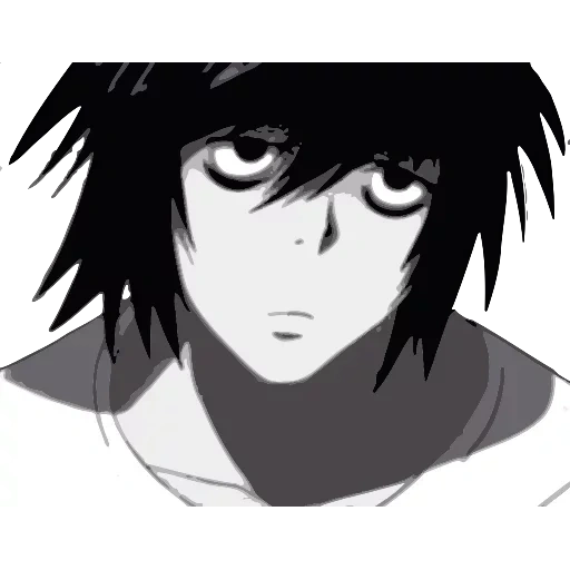 death note, death note, personaggi anime, nota di morte l, el nota della morte