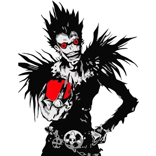 ryuk, ryuk anime, ryuk god of death, death note, ryuk note of death man