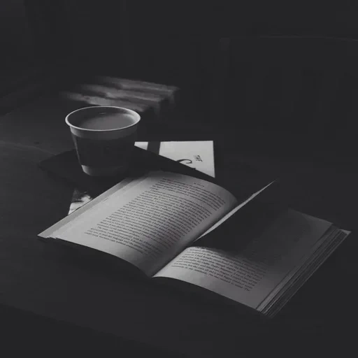книги, тетрадь, литература, кофе книга, черное белое