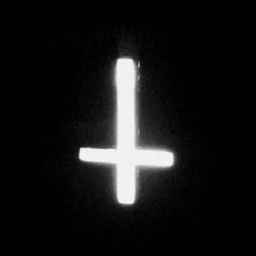 темнота, крест символ, крест черном фоне, перевёрнутый крест, перевёрнутый белый крест