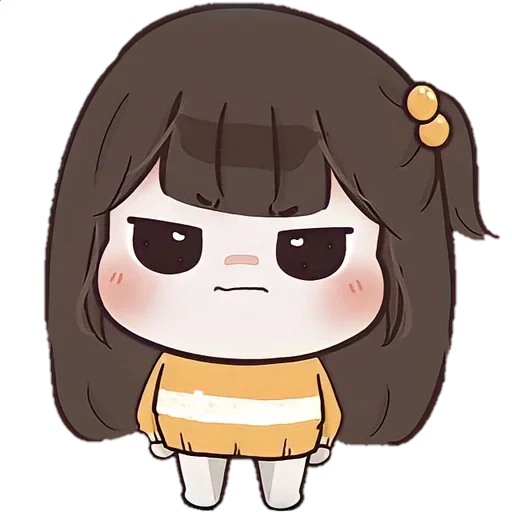 figura, line girl, chibi lindo, chica chuanjing, patrón lindo de animación