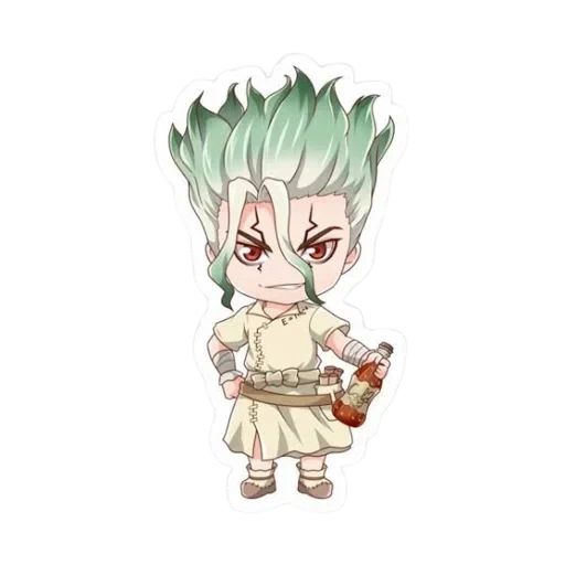 dr stone senku, dr nendoroid stone, dr stone sanko chibi, anime dr stone chibi, stone senku chibi