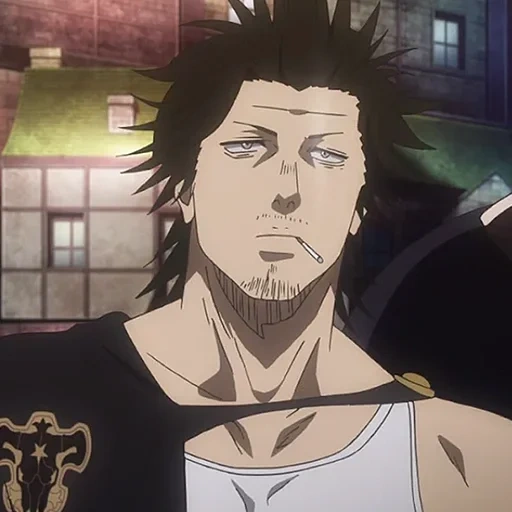 yami sukehiro, personnages d'anime, épisode black clover 140, capitaine yami black clover, trèfle noir yami sukekhiro