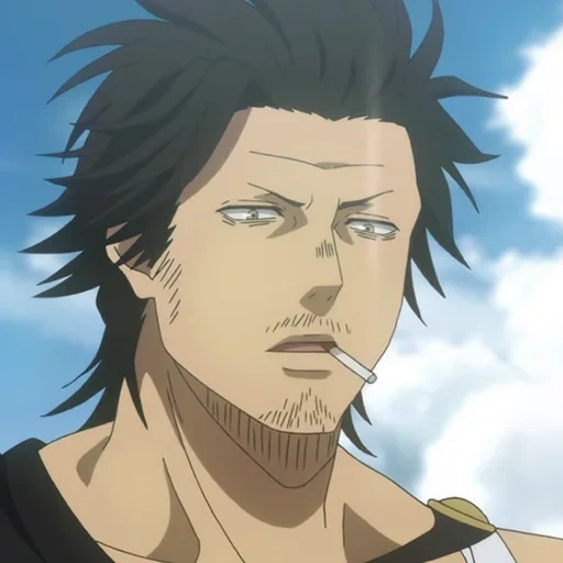 trifoglio nero, personaggi anime, caino trifoglio nero, capitano yami black clover, anime black clover series 146