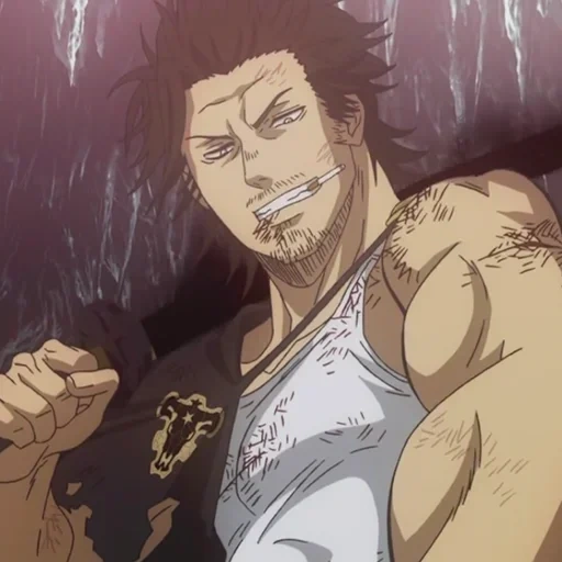 yami sukehiro, yami black clover, schwarzer klee kapitän yami, yami sukehiro black clover, anime black clover captain yami