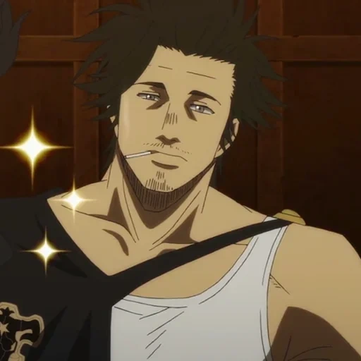 anime, yami sukehiro, personagens de anime, capitão yami black clover, comandante de trevo preto bykov