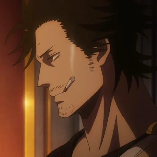 yami sukehiro, samurai champlu, personagens de anime, clover preto yami, capitão yami black clover