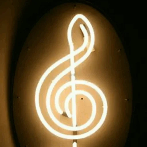 electronics, treble clef, neon signs, neon sign of the note, neon violin key