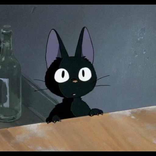 кот, studio ghibli, мультик про черного кота, ведьмина служба доставки, ведьмина служба доставки кот зизи