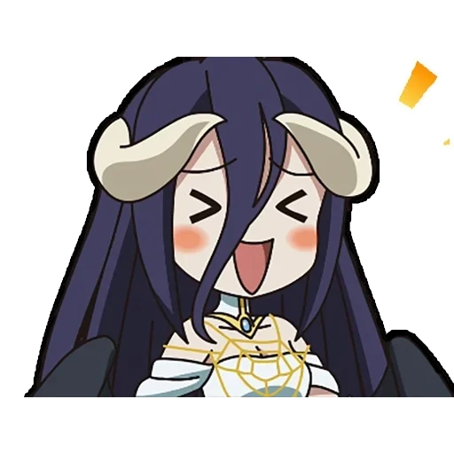 albedo, albedo chibi, albedo overlord chibi, lord albedo chibi