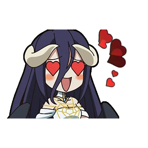 albedo, albedo chibi, albedo overlord, albedo overlord chibi, lord albedo chibi