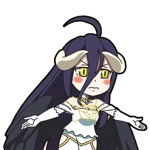 albedo, albedo overlord, rei do albedo, chibi reflete deus