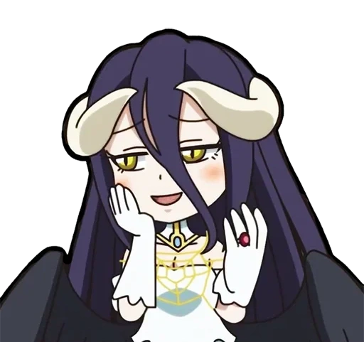 albedo, albedo de chibi, albedo overlord, rei do albedo