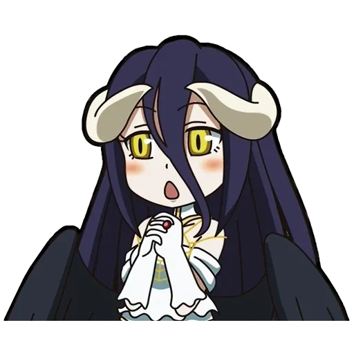 albedo, albedo chibi, albedo overlord, vladyka albedo chibi