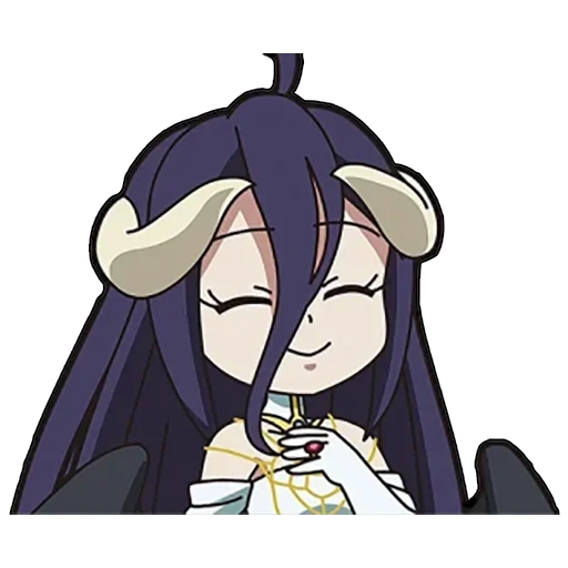 albedo, overlord, albedo chibi, albedo overlord