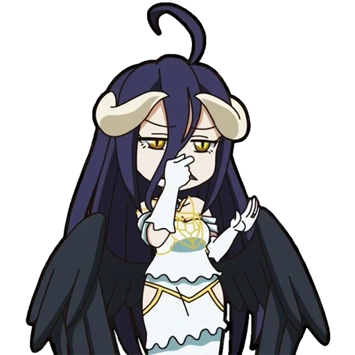 albedo, albedo overlord, albedo bawang chibi, rei do albedo de chibi