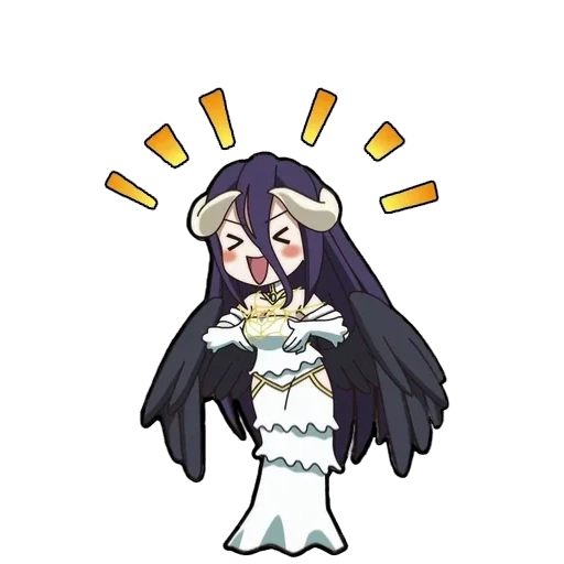 albedo, albedo de chibi, albedo overlord, albedo bawang chibi, rei do albedo de chibi