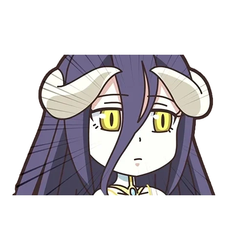 albedo, albedo de chibi, albedo overlord, albedo bawang chibi, rei do albedo de chibi