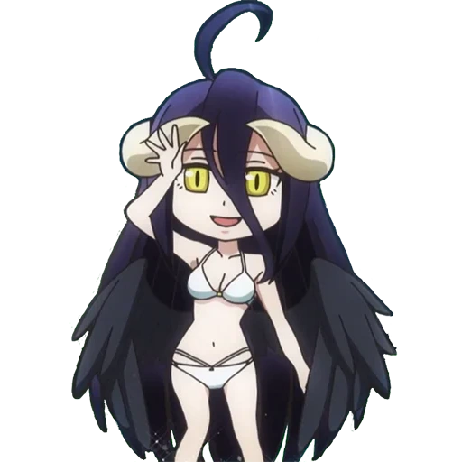 albedo, overlord albedo, albedo bawang chibi, rei do albedo de chibi