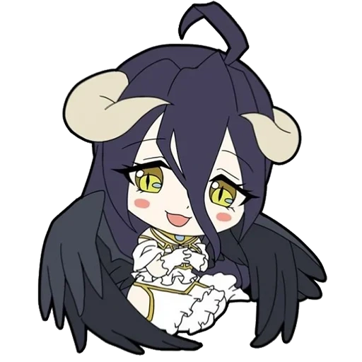 albedo, albedo de chibi, rei do albedo, albedo bawang chibi, rei do albedo de chibi