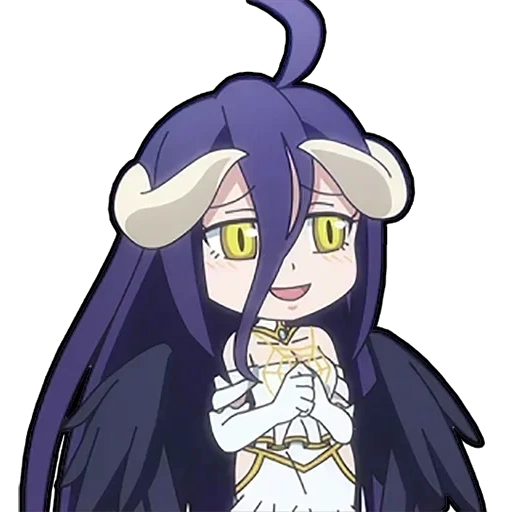 albédo, albedo chibi, suzerain d'albédo, albedo overlord chibi, lord albedo chibi