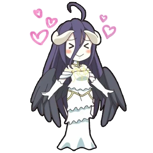 albedo, albedo de chibi, albedo overlord, albedo bawang chibi, rei do albedo de chibi