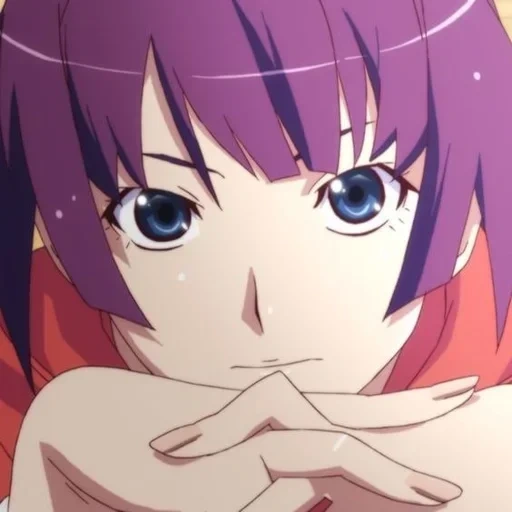 menina anime, personagem de anime, animação de gettari único, hitagi senjugahara, animação bakemonogatari