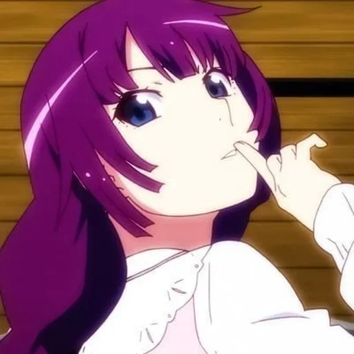 chica de animación, belleza de animación, papel de animación, senjegahara hitagi, senjougahara hitagi