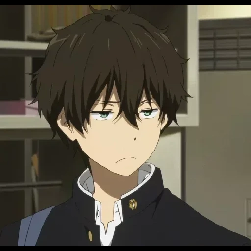 anime boy, otaki e taro, personaggio di anime, anime di hotaro noki, hyouka hotaro oreki