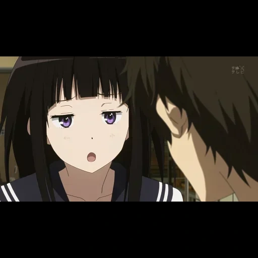 hyouka, рисунок, персонажи аниме, hyouka chitanda, эру читанда хотару