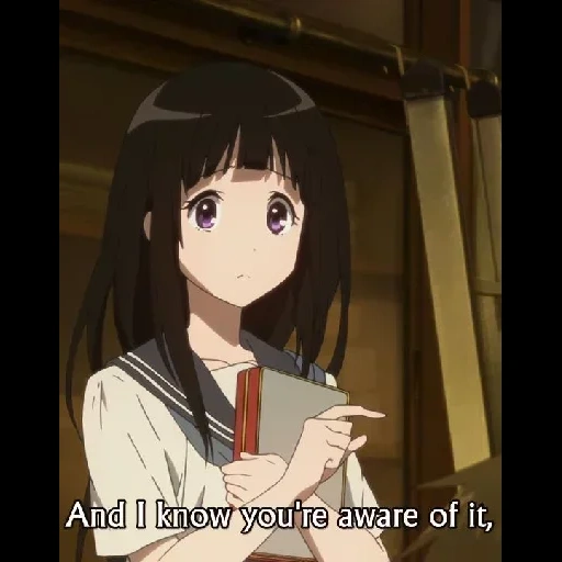 hyouka, chitanda iran, chitanda animation, cartoon characters, female cartoon characters