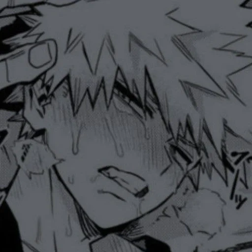 bakugo, animação de quadrinhos, árvore perfumada e alta, personagens cômicos, ahegao face katsuki bakugo