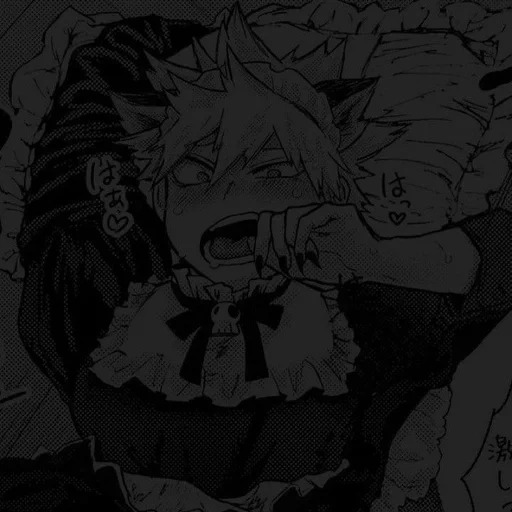 immagine, idee anime, demone anime, anime scuro, bakugou ahegao