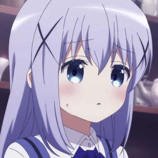 anime, tino kafu, kafuu chino, parece anime, personagens de anime