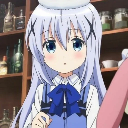 anime, kafuu chino, o posto de anime kafu, personagens de anime, casa de anime de coelho