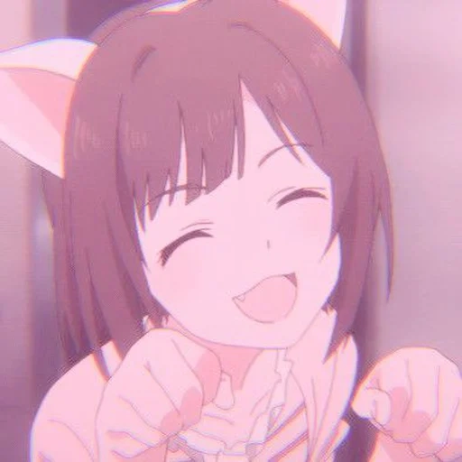 animação neko, sen paitian, animação fofa, menina anime, papel de animação